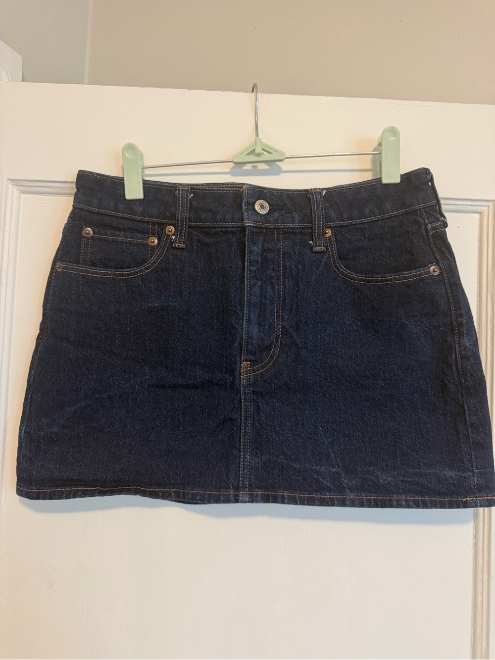 Dark Wash Denim Miniskirt
